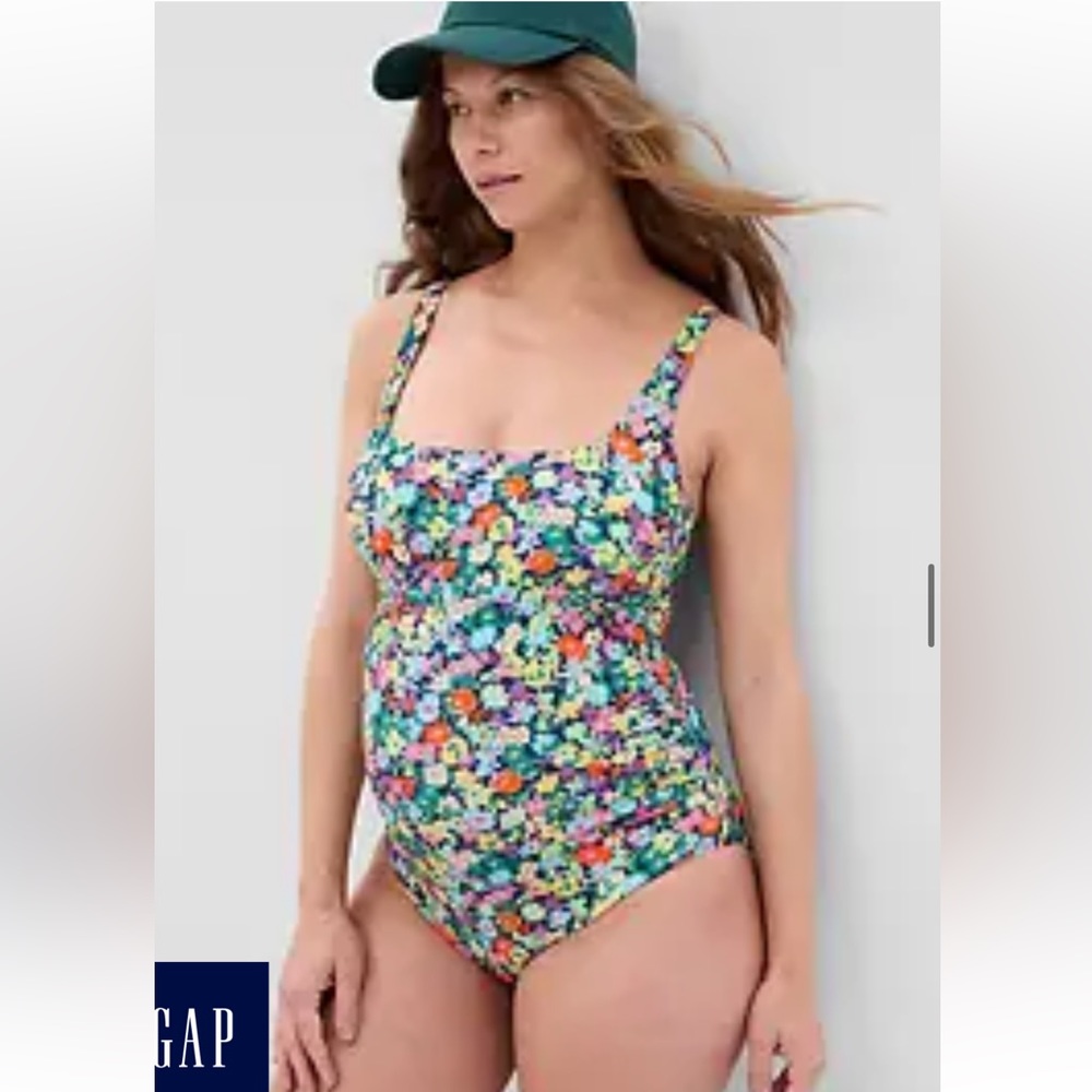 Gap Maternity Recycled Square Neck One-Piece Swimsuit